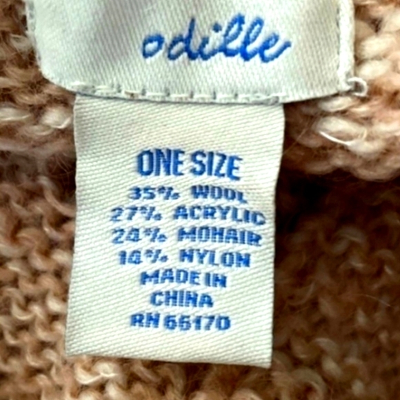 Odille Anthropologie Crochet Lace Sweater/Poncho Button Down Front Pockets OSFM - Picture 13 of 15